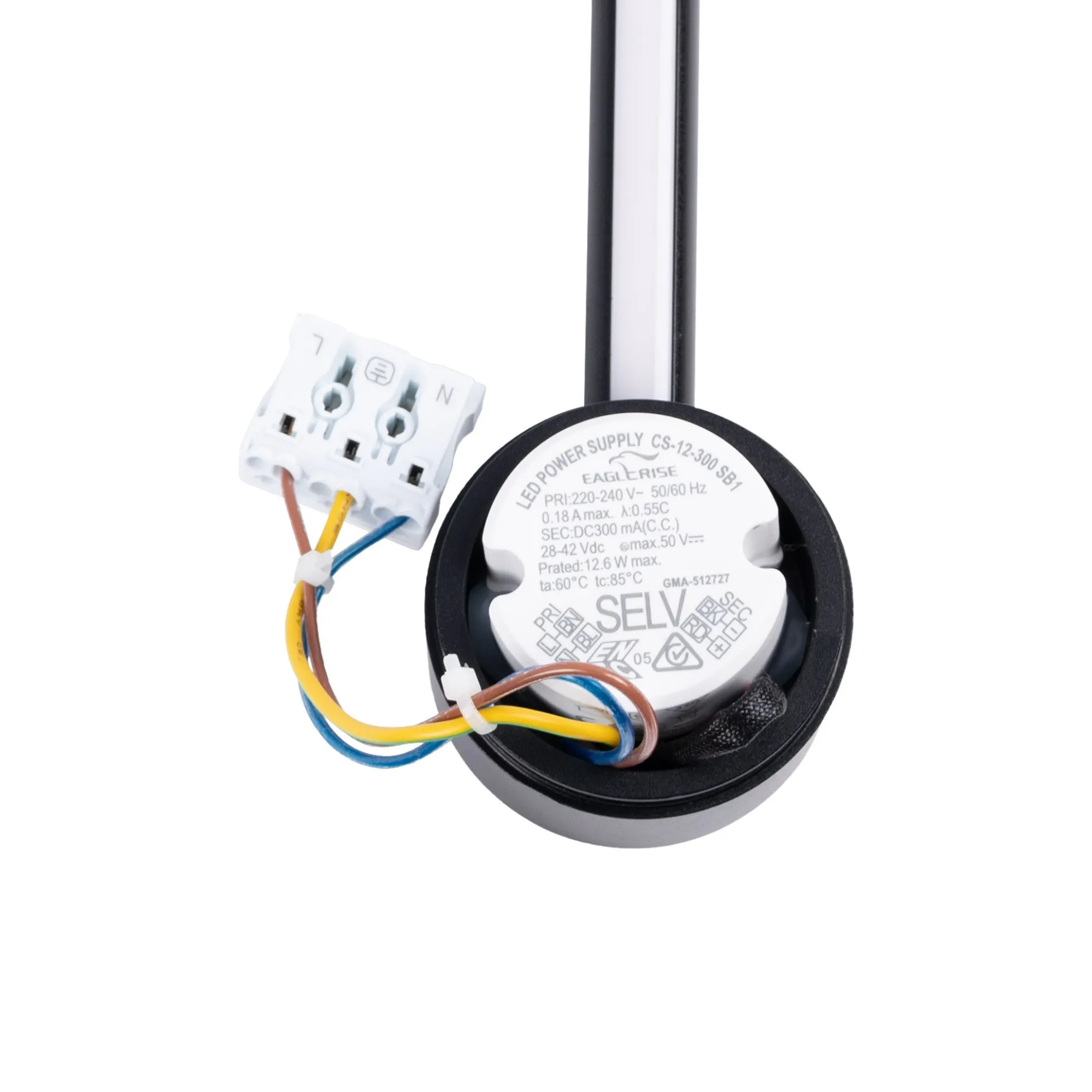 Aplique de pared minimalista lineal "KENDA-R" 10W - Rotatorio 360º - Blanco Cálido
