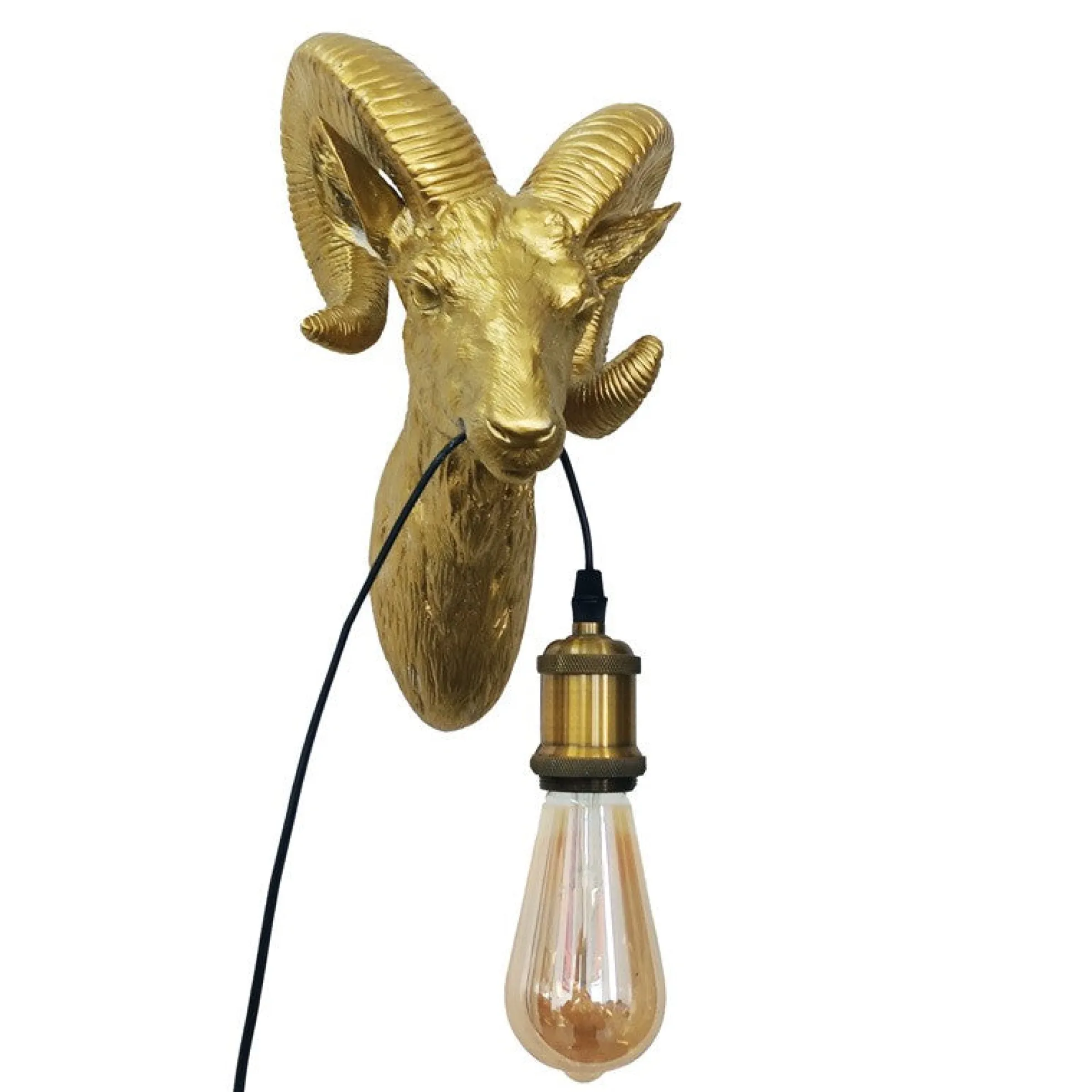 Aplique de pared Muflón Dorado "Capris" E27