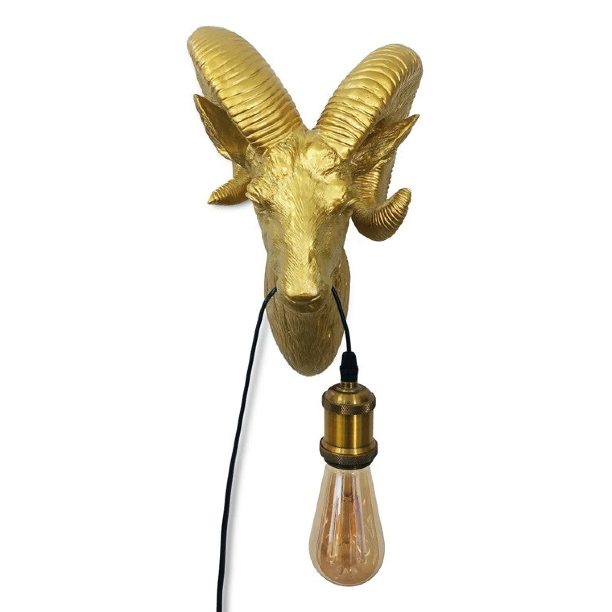 Aplique de pared Muflón Dorado "Capris" E27