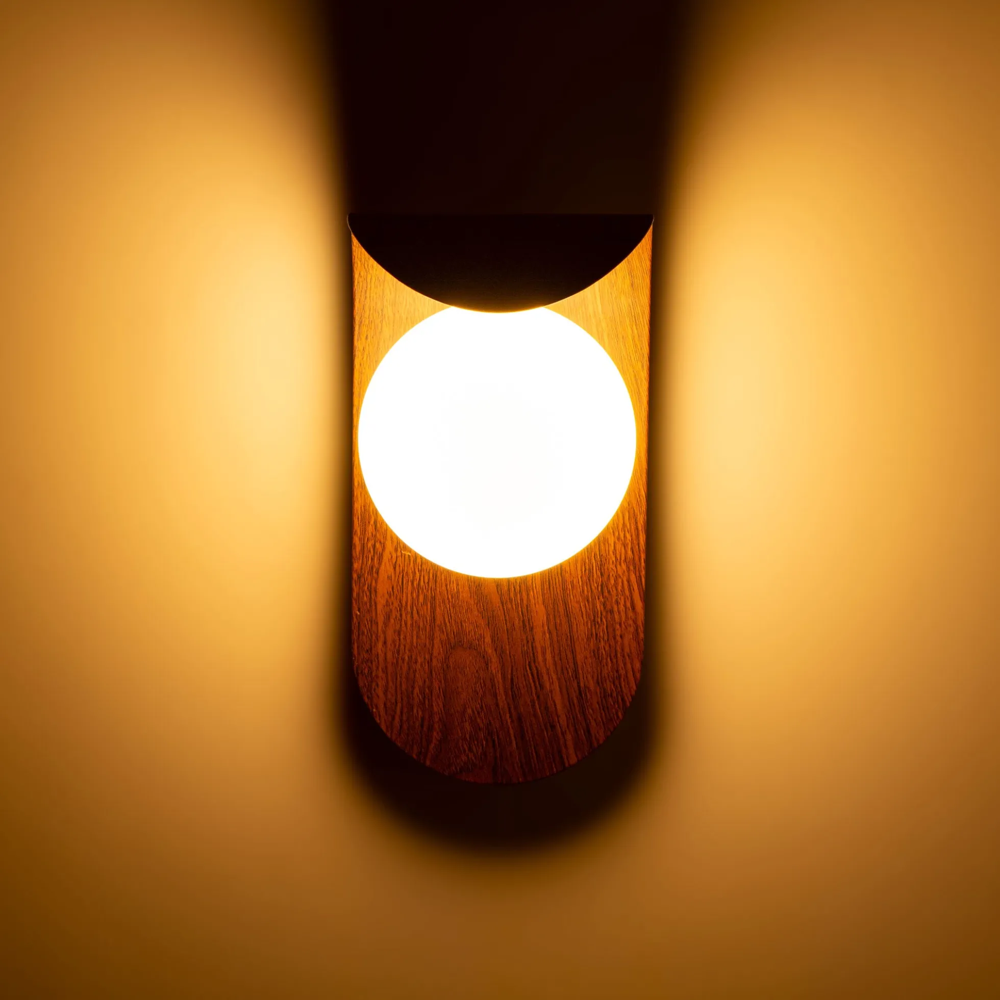 Aplique de pared "NARA" - Efecto madera - G9