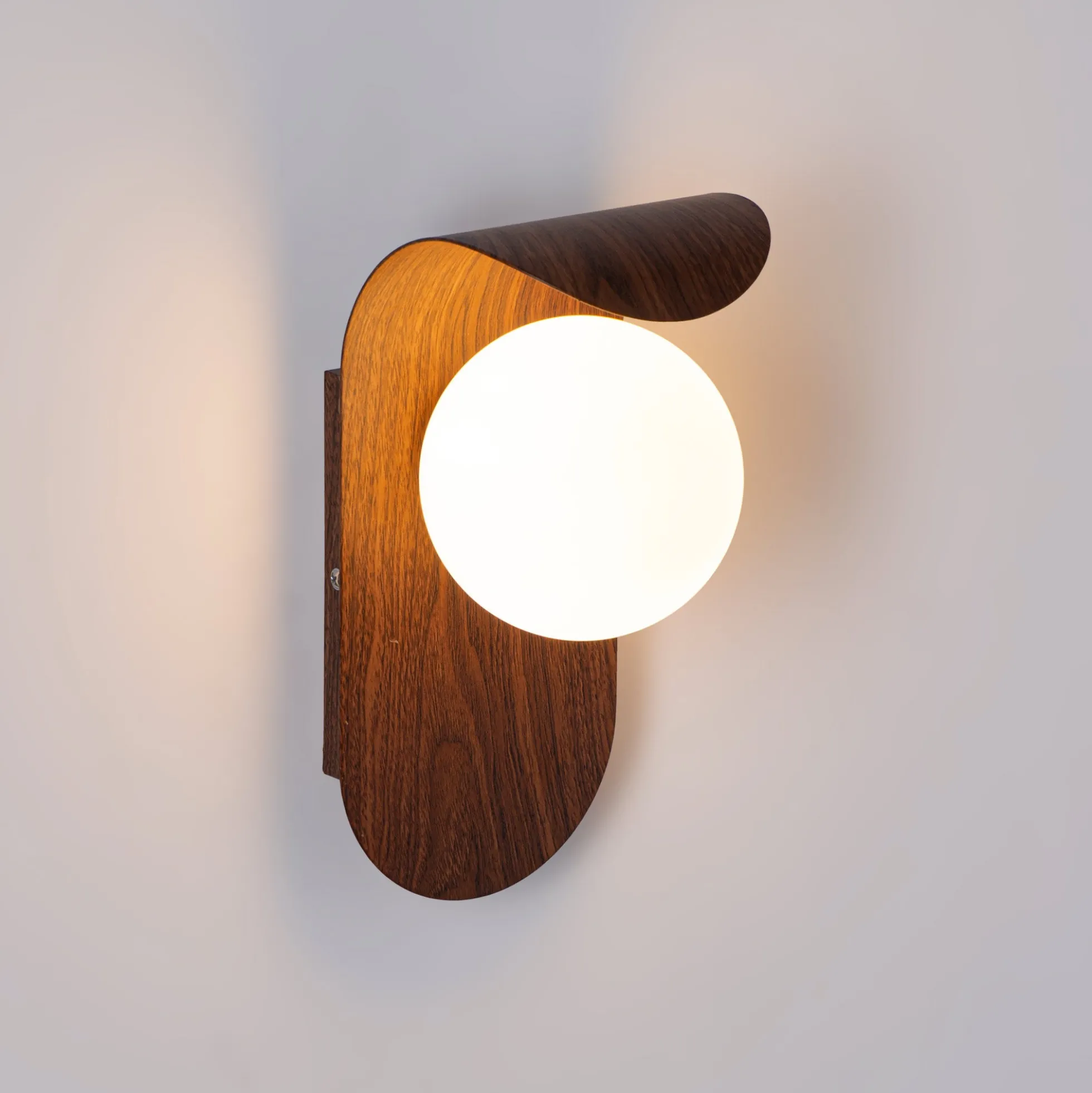 Aplique de pared "NARA" - Efecto madera - G9
