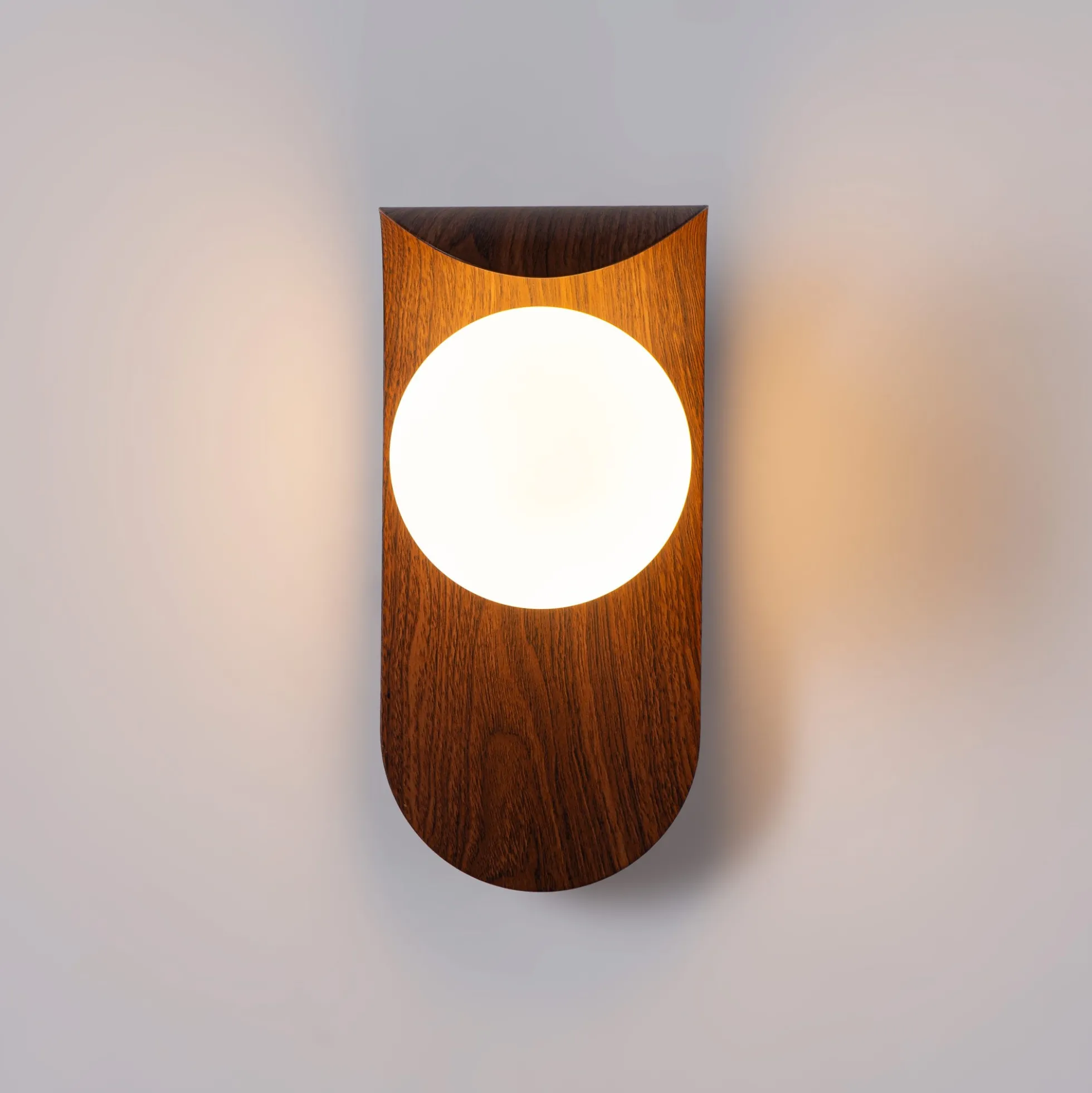 Aplique de pared "NARA" - Efecto madera - G9