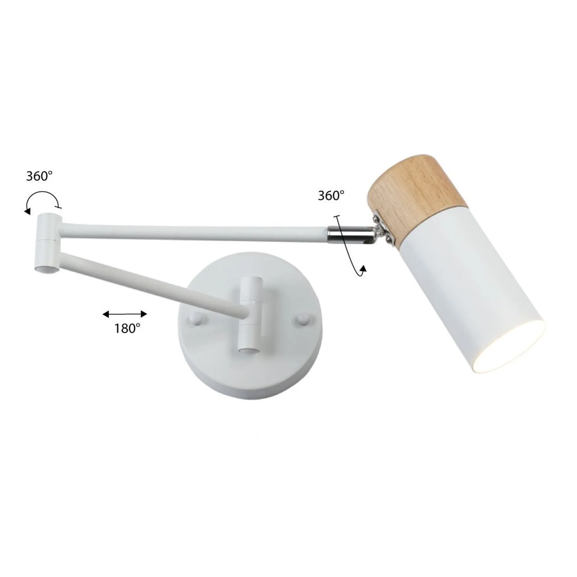 Aplique de pared nórdico extensible "LOGAN" - E27 G45