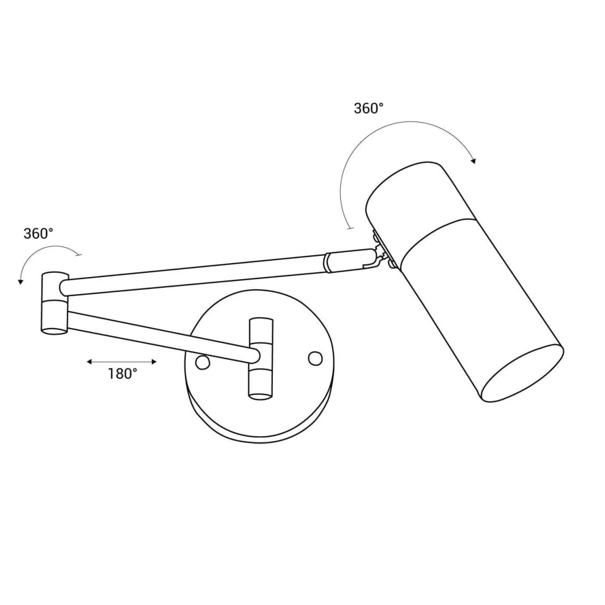 Aplique de pared nórdico extensible "LOGAN" - E27 G45