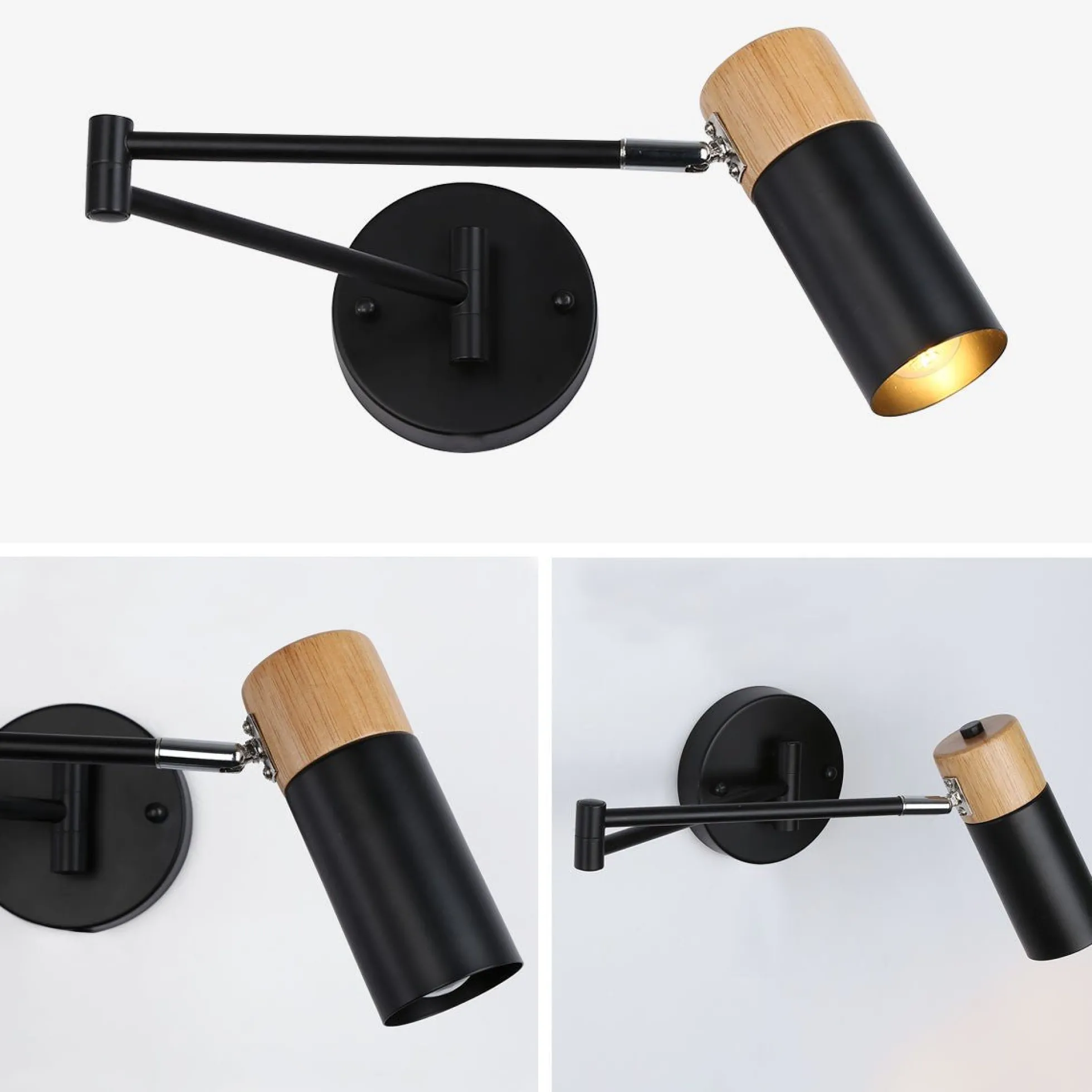 Aplique de pared nórdico extensible "LOGAN" - E27 G45