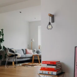 Aplique de pared nórdico jaula 