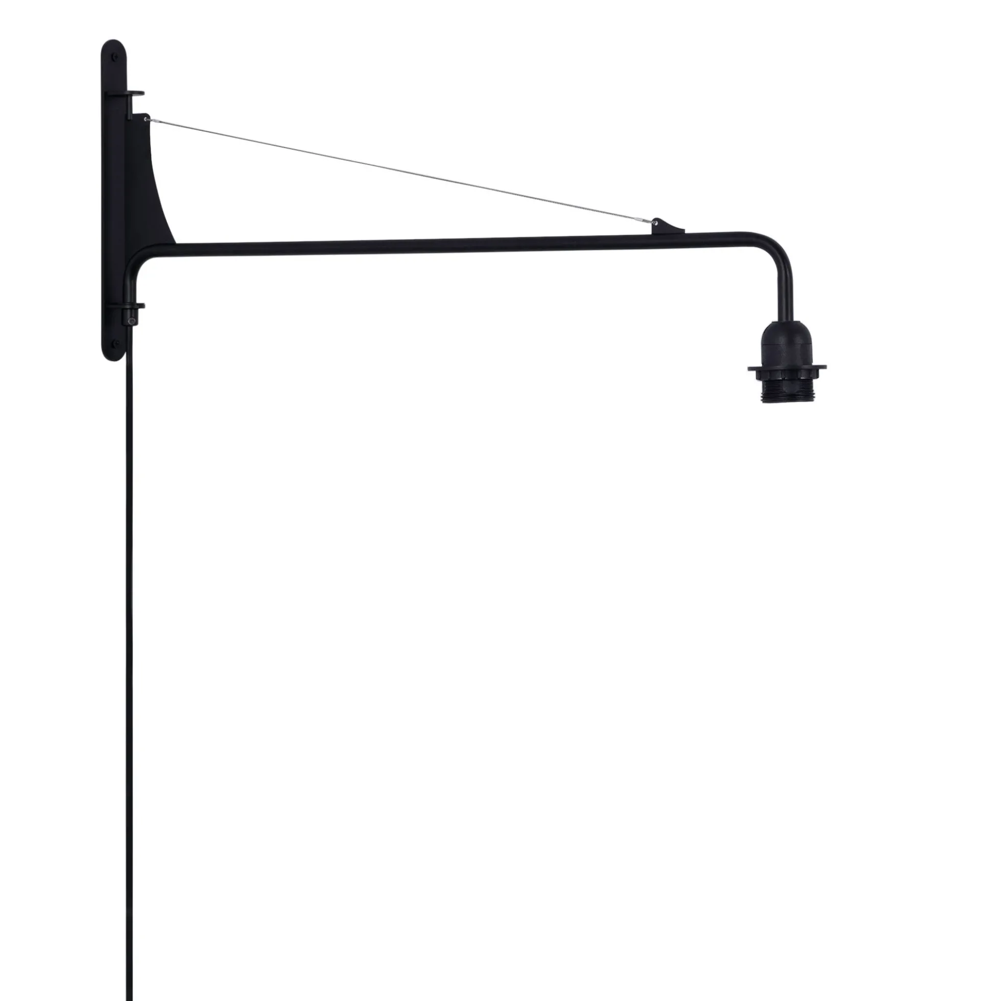 Aplique de pared orientable con cable y enchufe "Pitt"