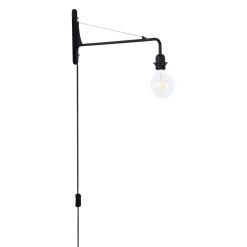 Aplique de pared orientable con cable y enchufe