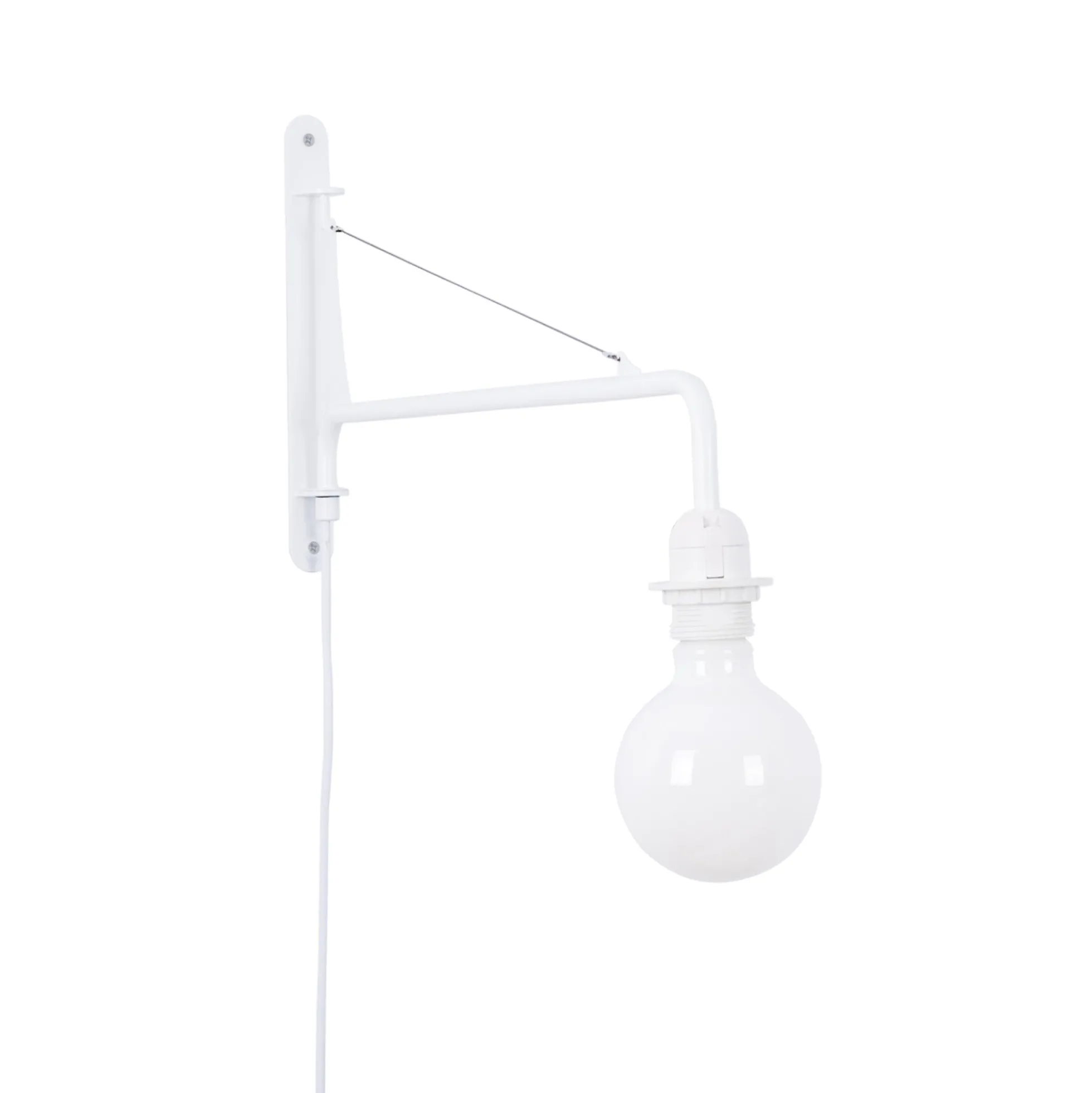 Aplique de pared orientable con cable y enchufe "Pitt"