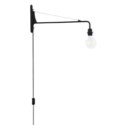 Aplique de pared orientable con cable y enchufe