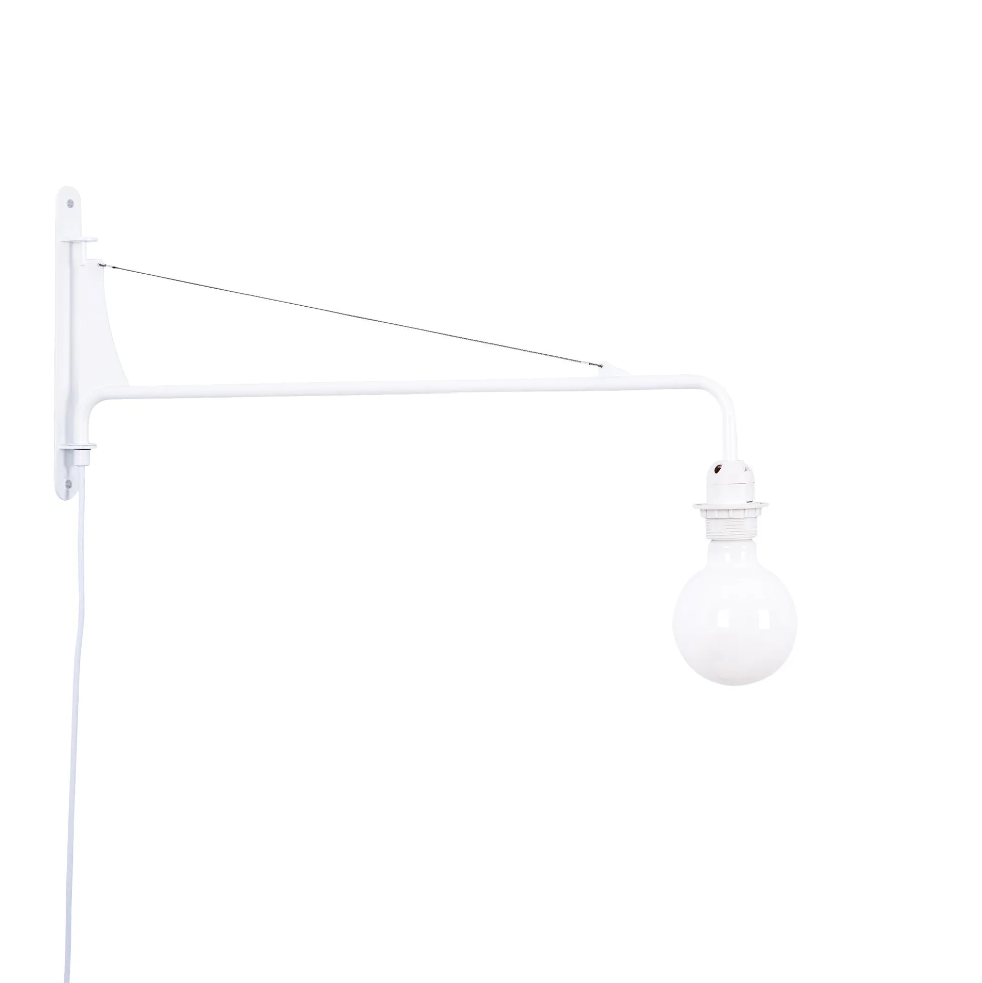 Aplique de pared orientable con cable y enchufe "Pitt"