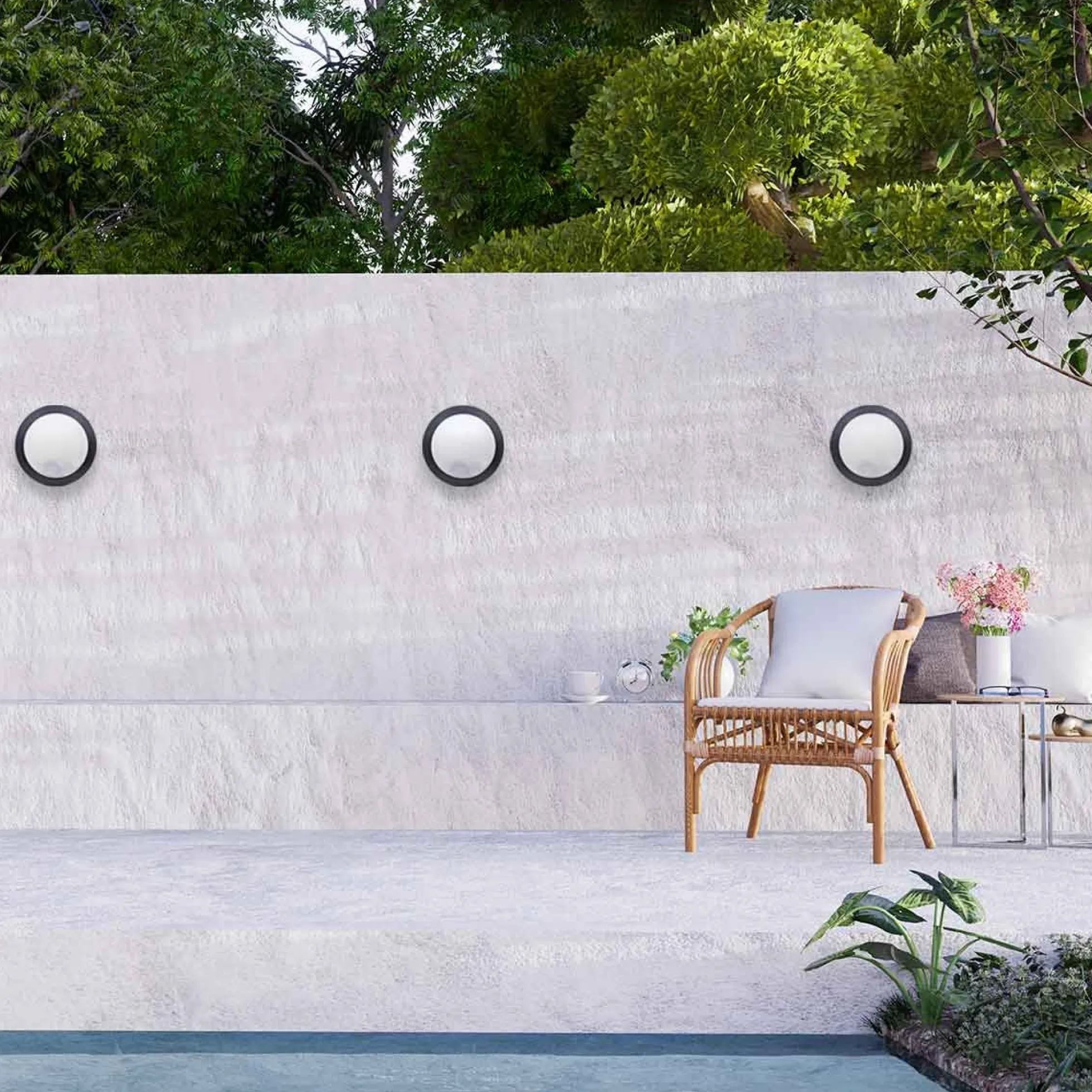 Aplique de pared o techo con sensor FUMAGALLI BERTA E27