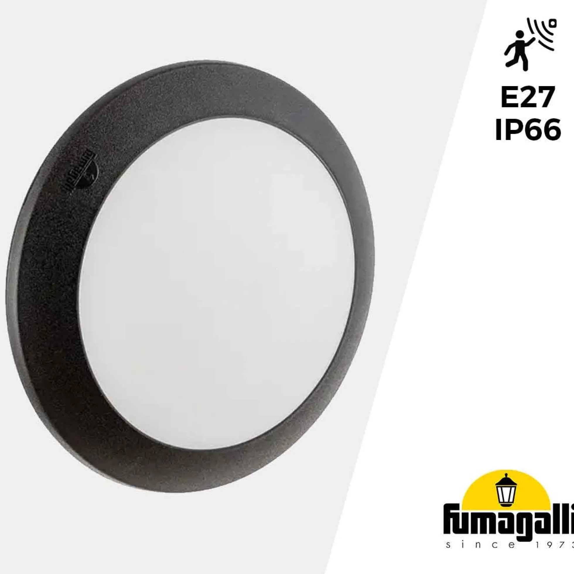 Aplique de pared o techo con sensor FUMAGALLI BERTA E27