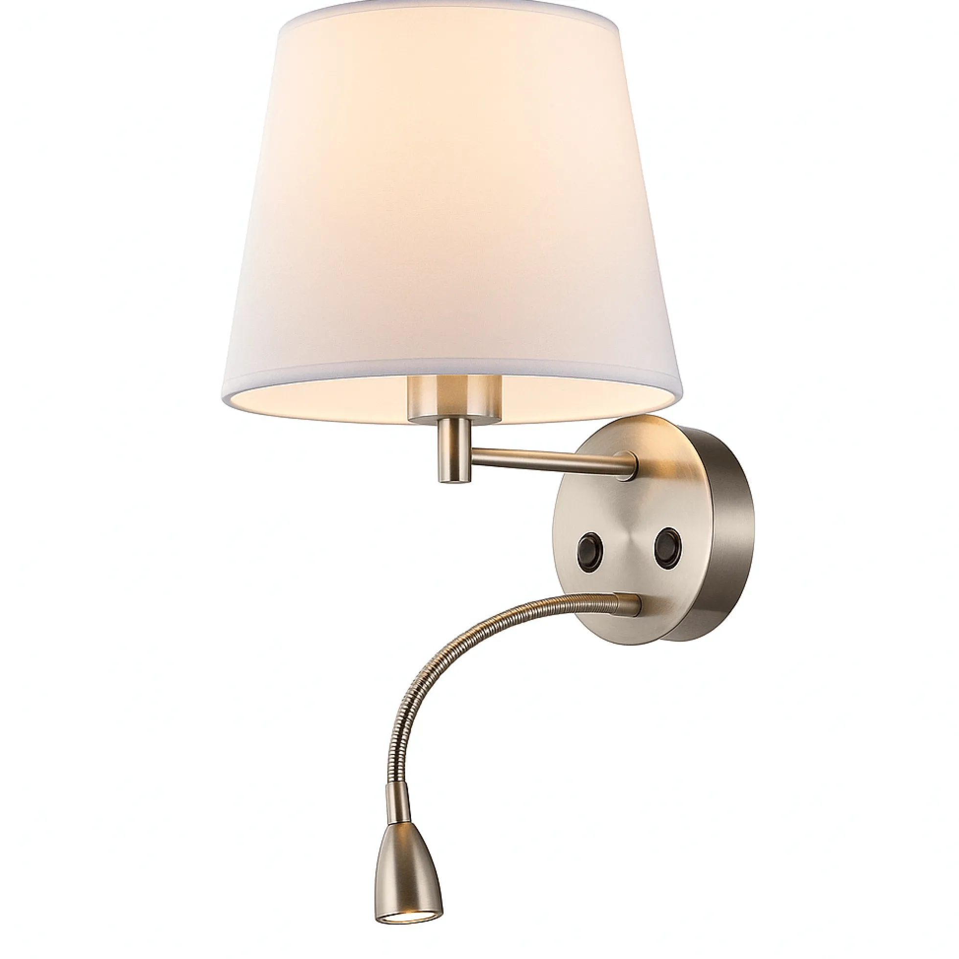 Aplique de pared "PAIR" E27 con foco LED de lectura 3W