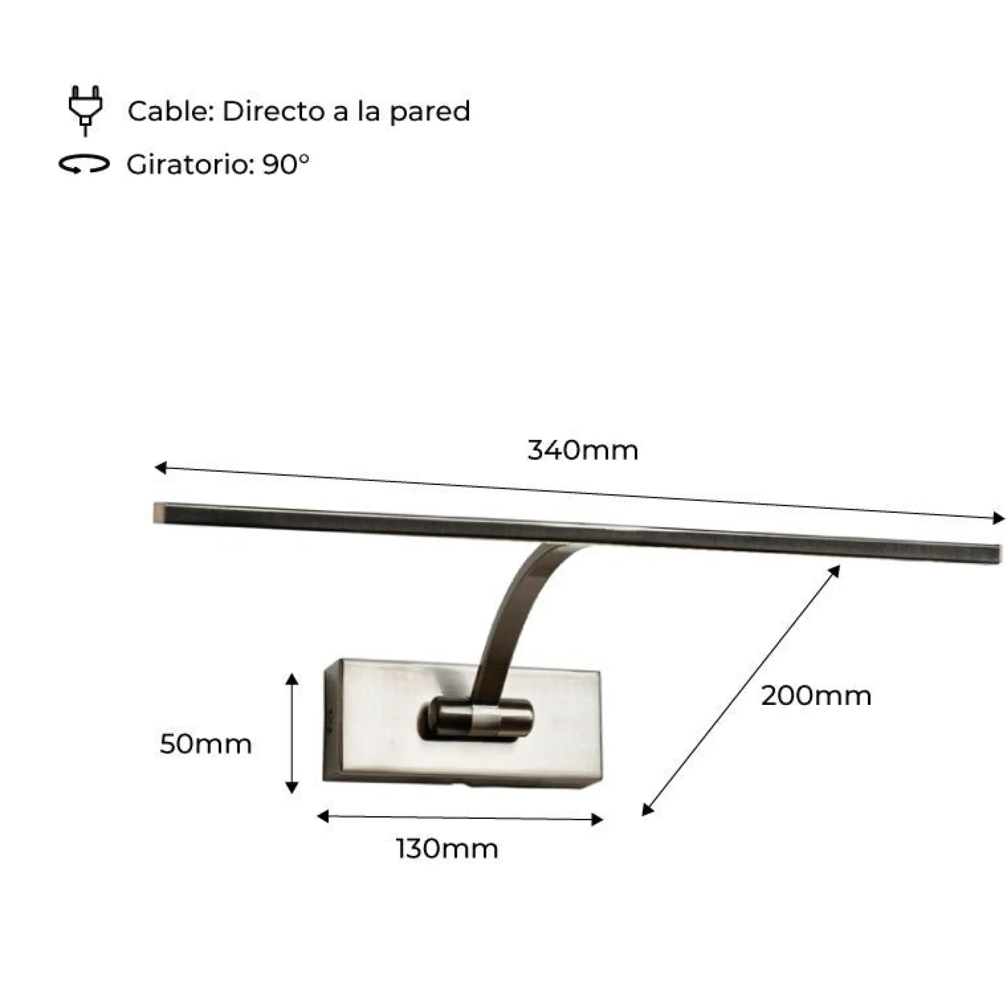 Aplique de pared para iluminación de cuadros LED 6W ajustable