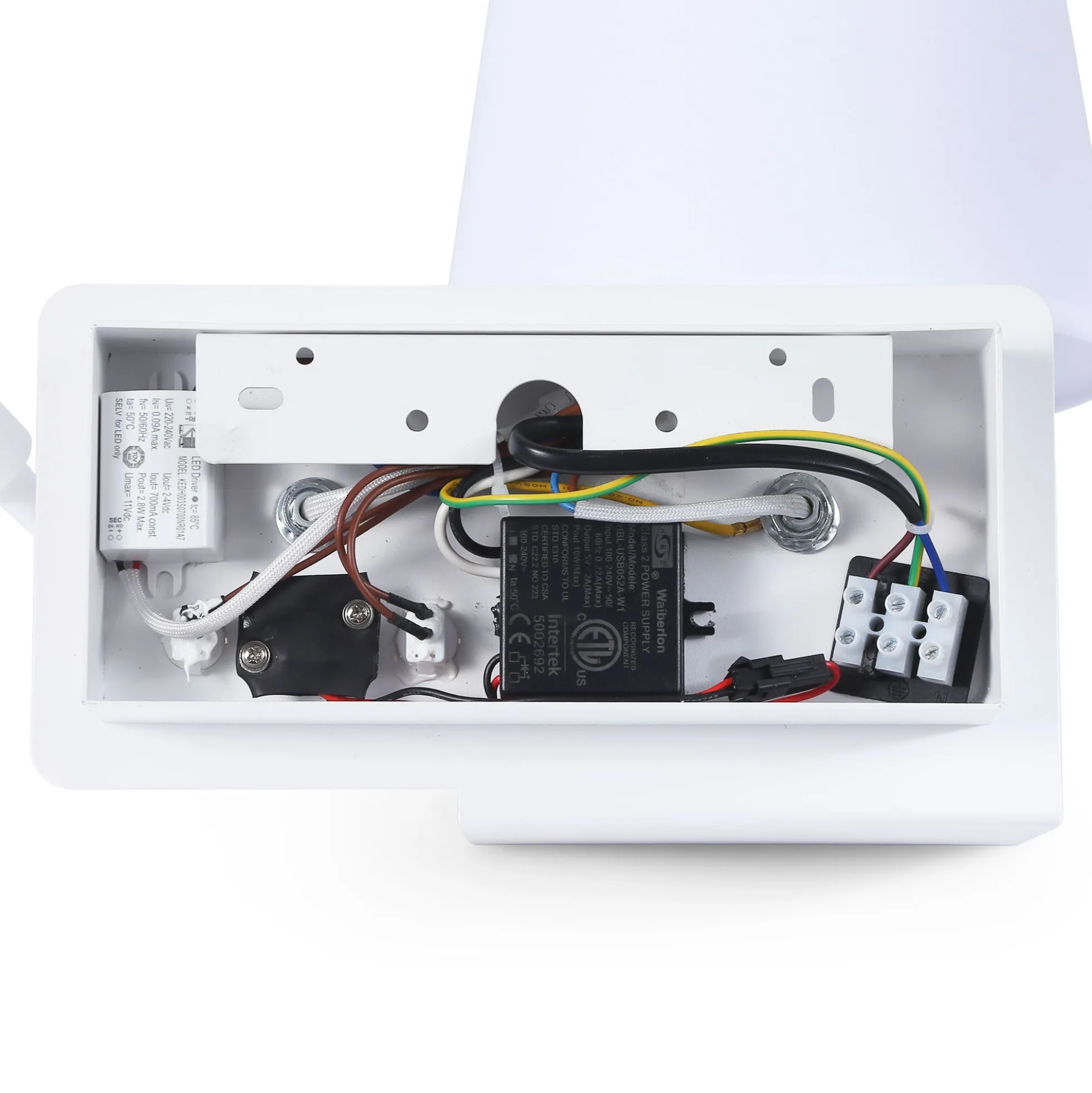 Aplique de pared para lectura "TARAN" - Con foco LED orientable y puerto USB - E27 + 3W