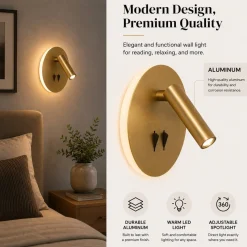 Aplique de pared para lectura 