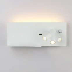 Aplique de pared para lectura con puerto USB