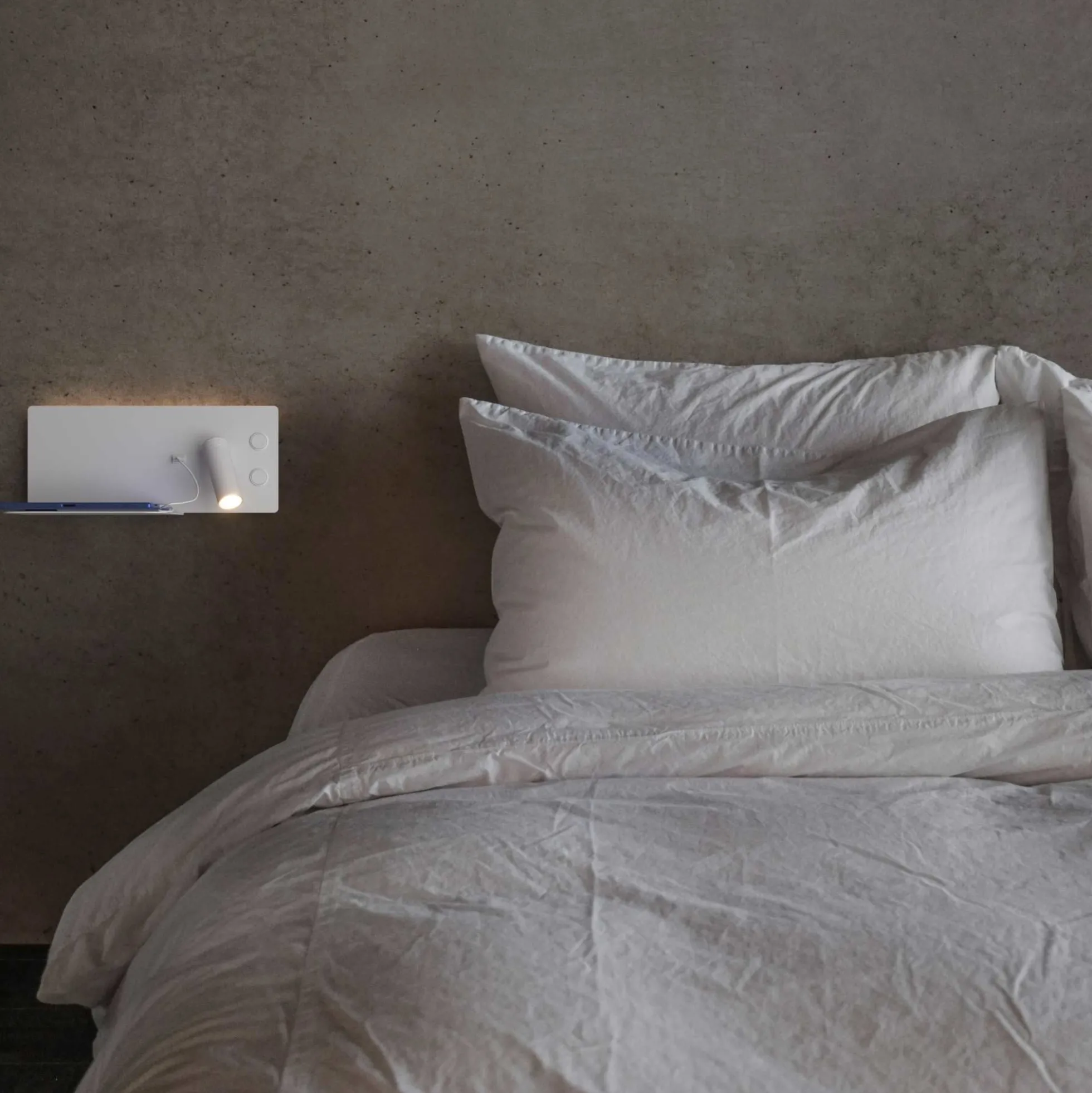 Aplique de pared para lectura con puerto USB "Kerta" - Iluminación doble - 3W+7W, lado derecho