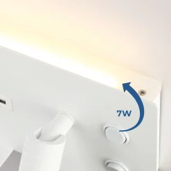 Aplique de pared para lectura con puerto USB