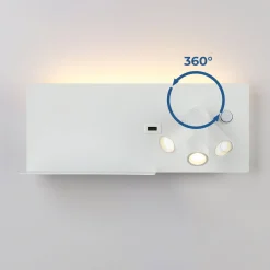 Aplique de pared para lectura con puerto USB
