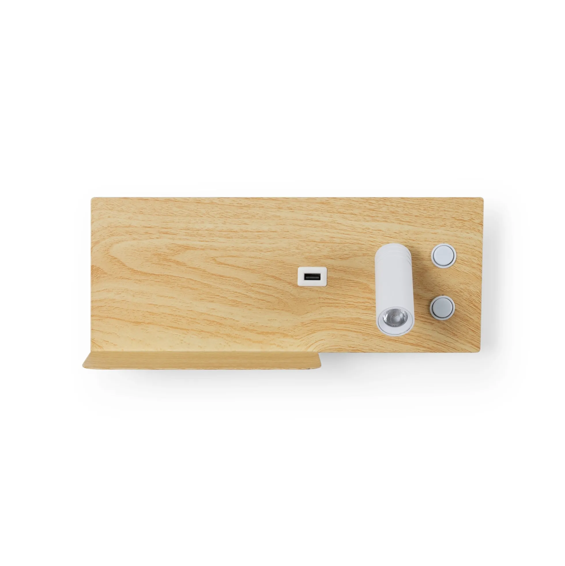 Aplique de pared para lectura con puerto USB "Kerta" - Iluminación doble - 3W+7W, lado derecho