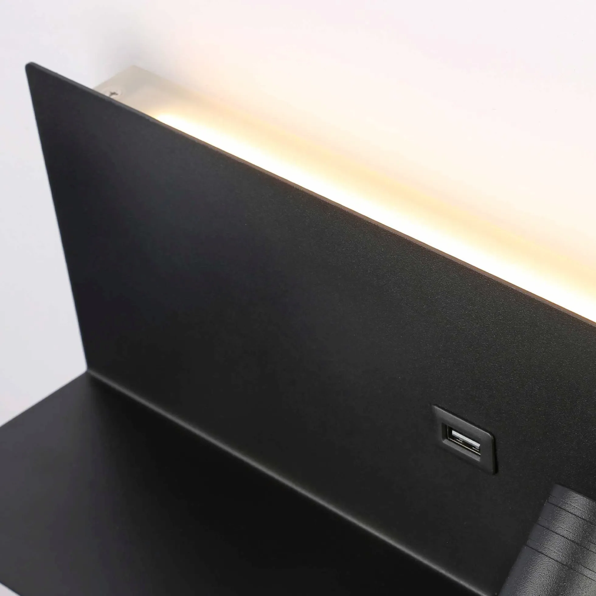 Aplique de pared para lectura con puerto USB "Kerta" - Iluminación doble - 3W+7W, lado derecho