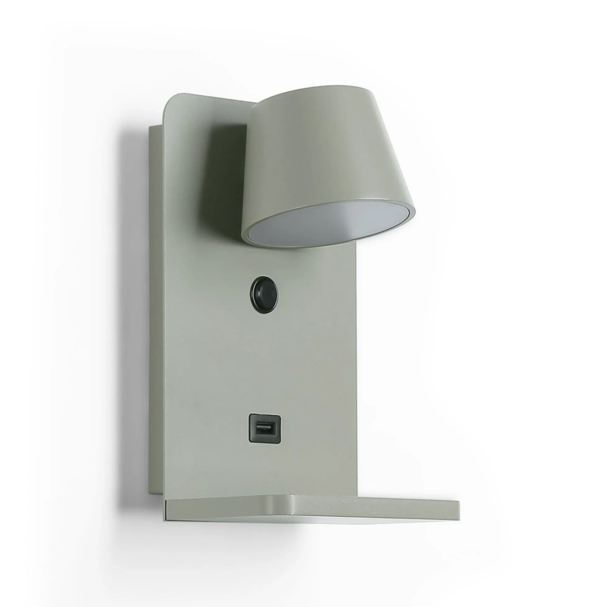 Aplique de pared para lectura con puerto USB "BASKOP W" - 6W - Base carga inalámbrica