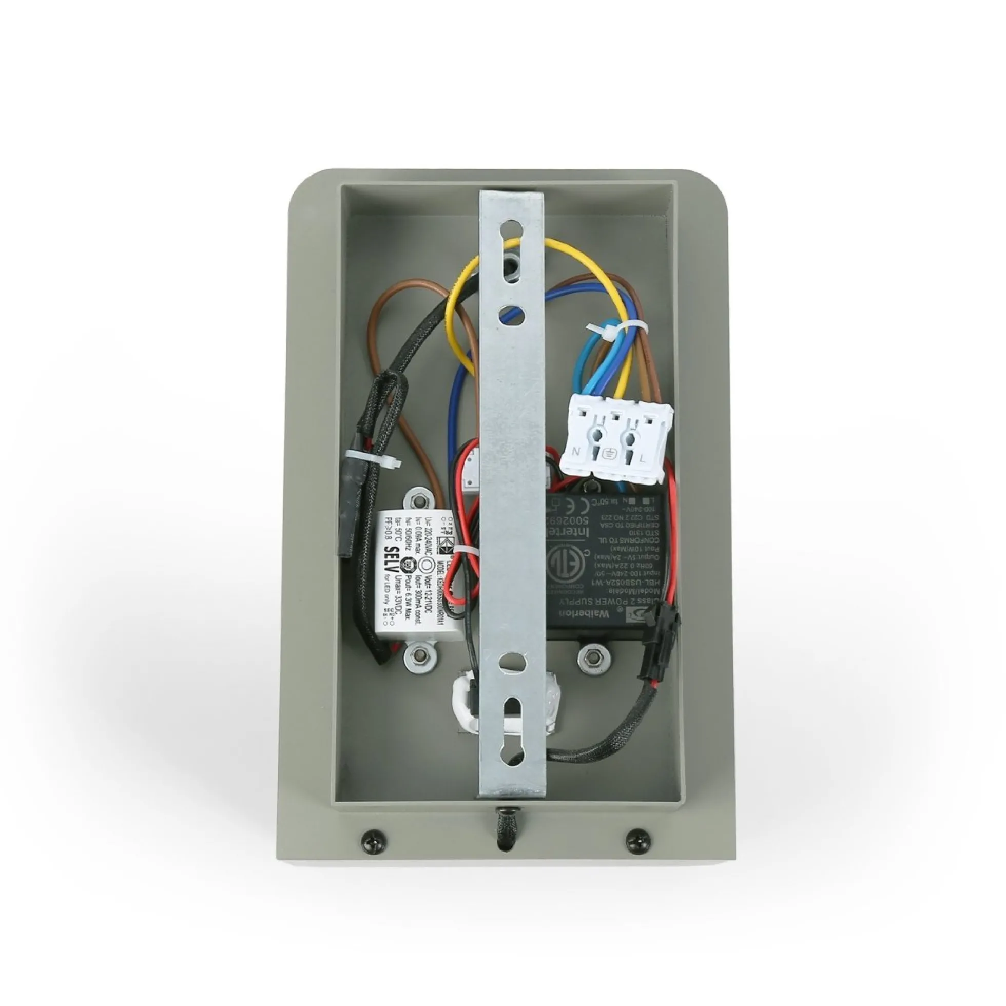 Aplique de pared para lectura con puerto USB "BASKOP W" - 6W - Base carga inalámbrica