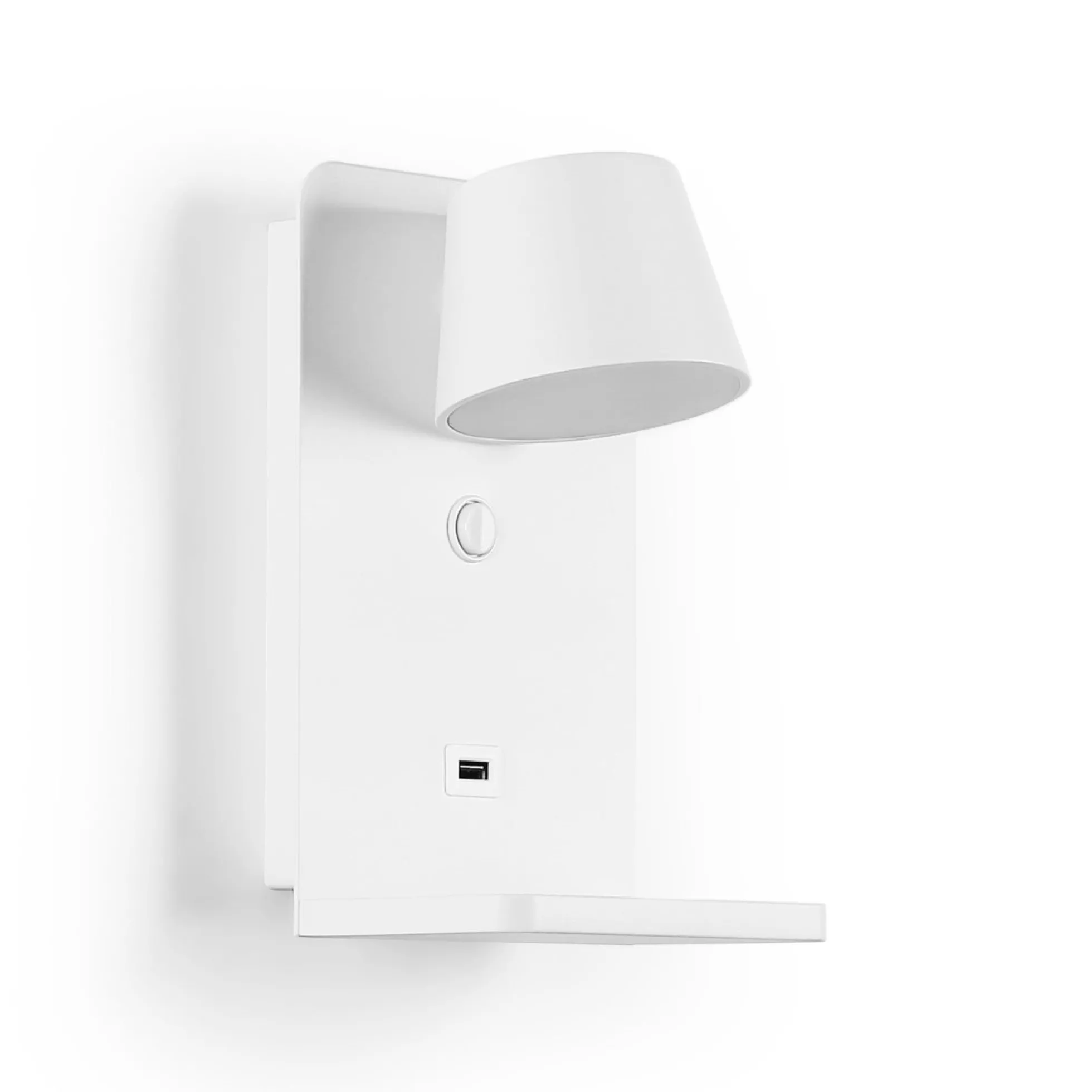 Aplique de pared para lectura con puerto USB "BASKOP W" - 6W - Base carga inalámbrica