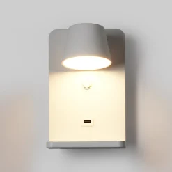 Aplique de pared para lectura con puerto USB