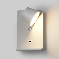 Aplique de pared para lectura con puerto USB