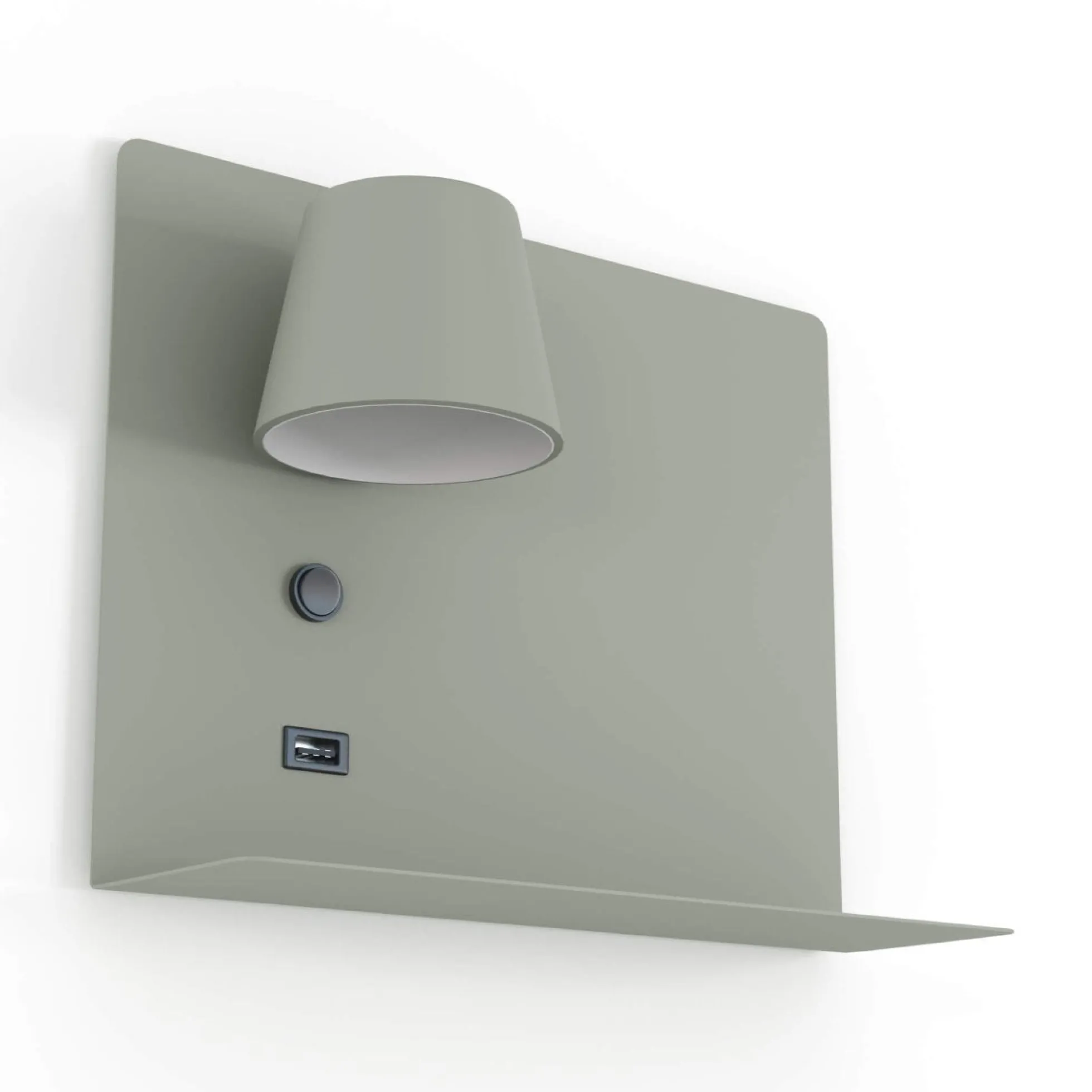 Aplique de pared para lectura con puerto USB "BASKOP" - 6W - Izquierda