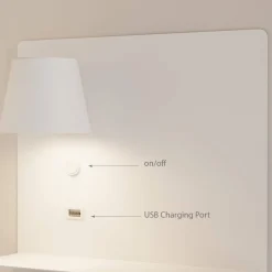 Aplique de pared para lectura con puerto USB
