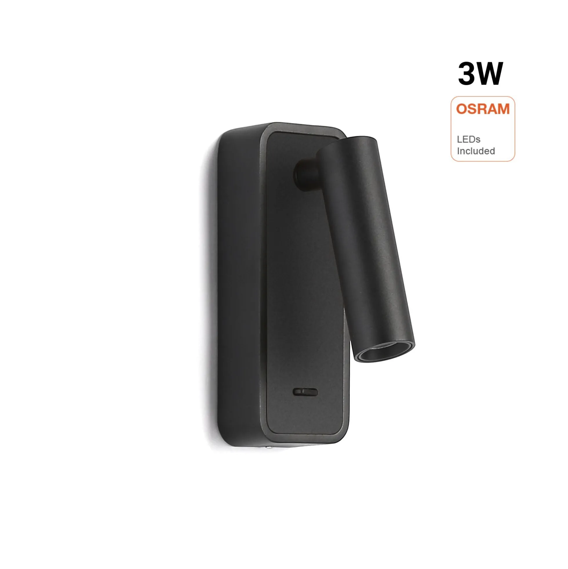 Aplique de pared para lectura "RAAM" 3W - Orientable - Chip OSRAM