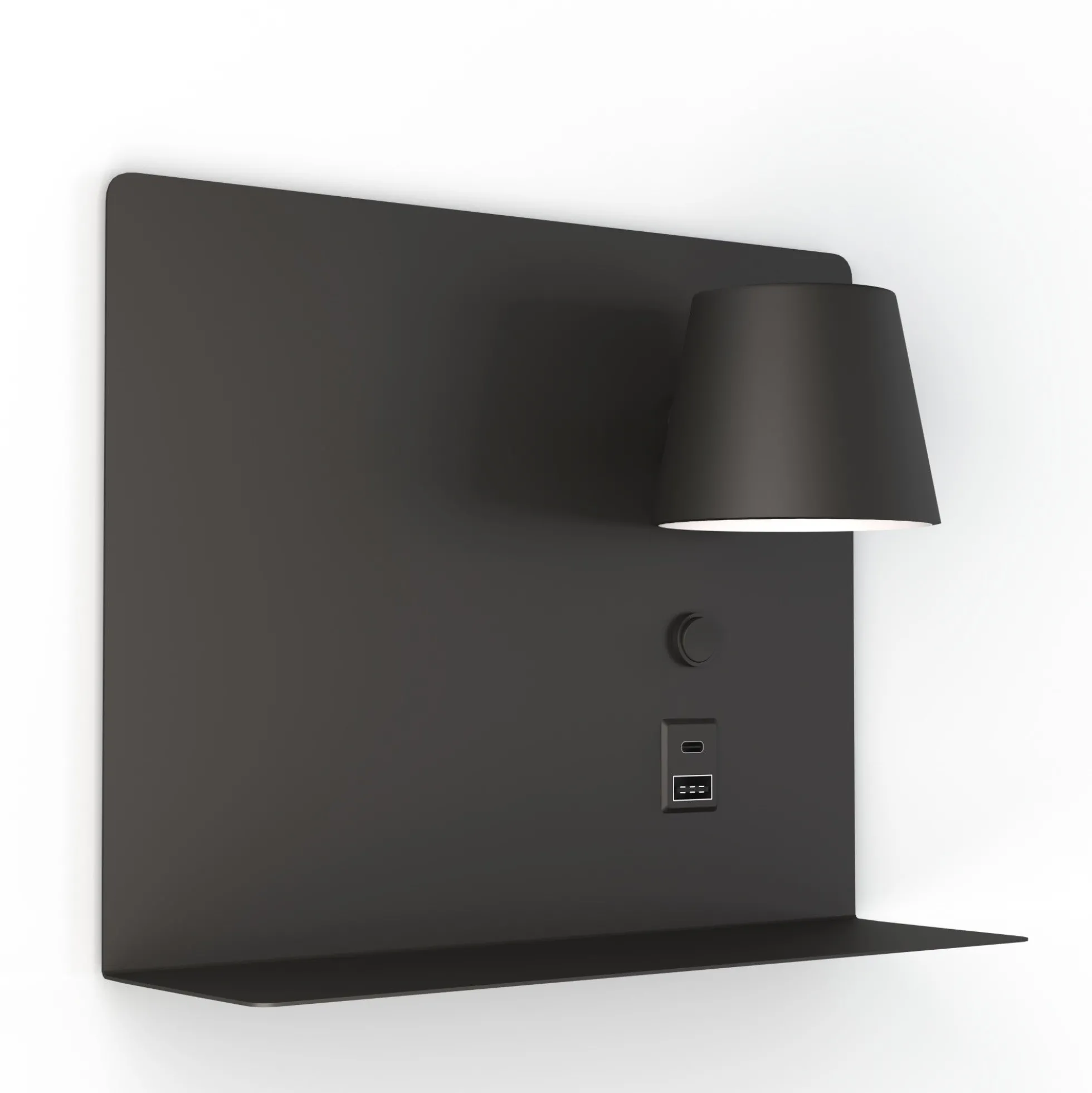 Aplique de pared para lectura "BASKOP" - 6W - CCT - Puerto USB + USB-C