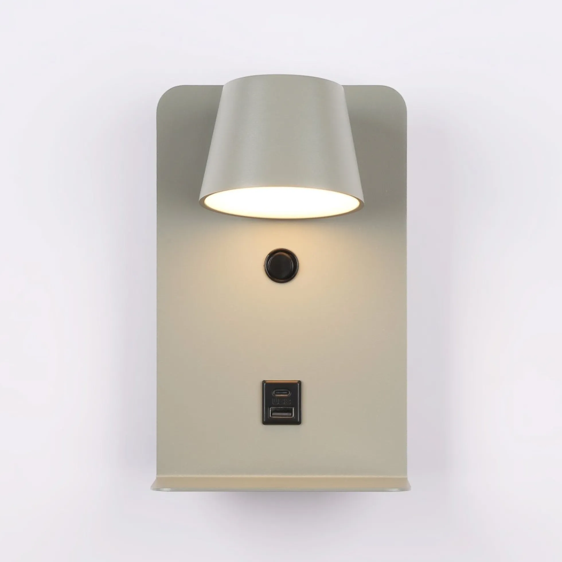 Aplique de pared para lectura "BASKOP" - Puerto USB + USB-C - 6W