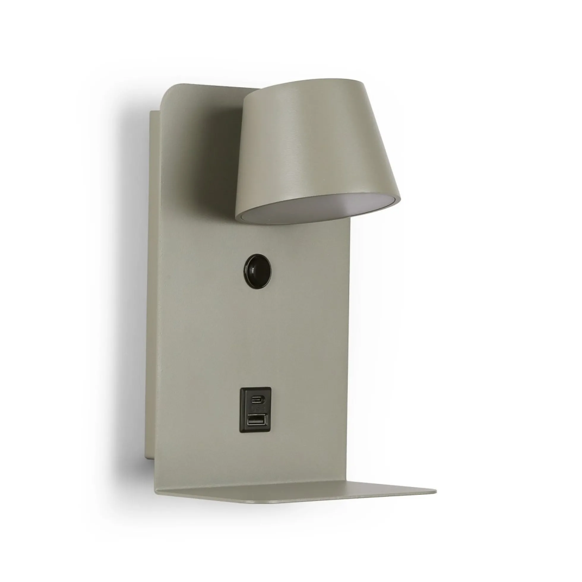 Aplique de pared para lectura "BASKOP" - Puerto USB + USB-C - 6W