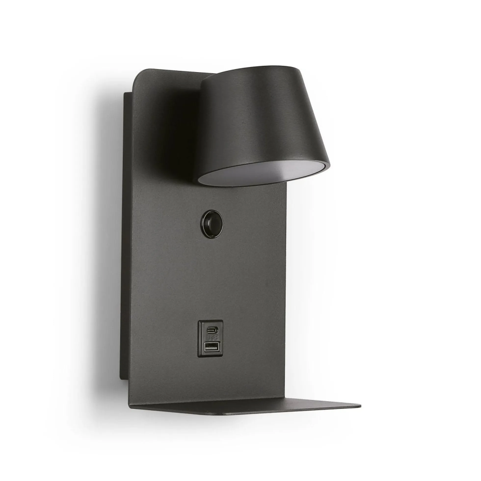 Aplique de pared para lectura "BASKOP" - Puerto USB + USB-C - 6W