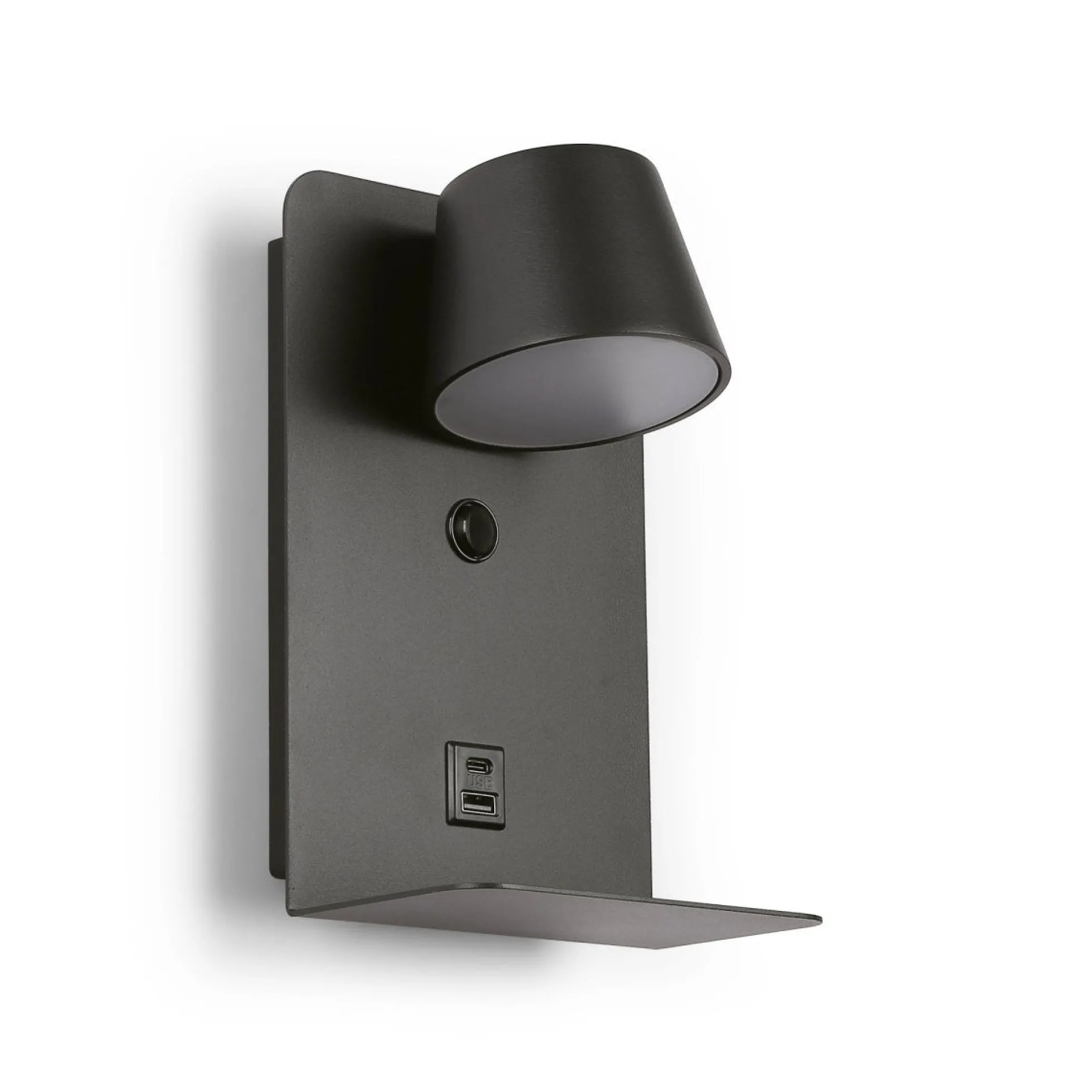 Aplique de pared para lectura "BASKOP" - Puerto USB + USB-C - 6W