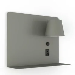 Aplique de pared para lectura con puerto USB y USBC "BASKOP" - 6W - Lado Derecho