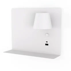 Aplique de pared para lectura con puerto USB y USBC