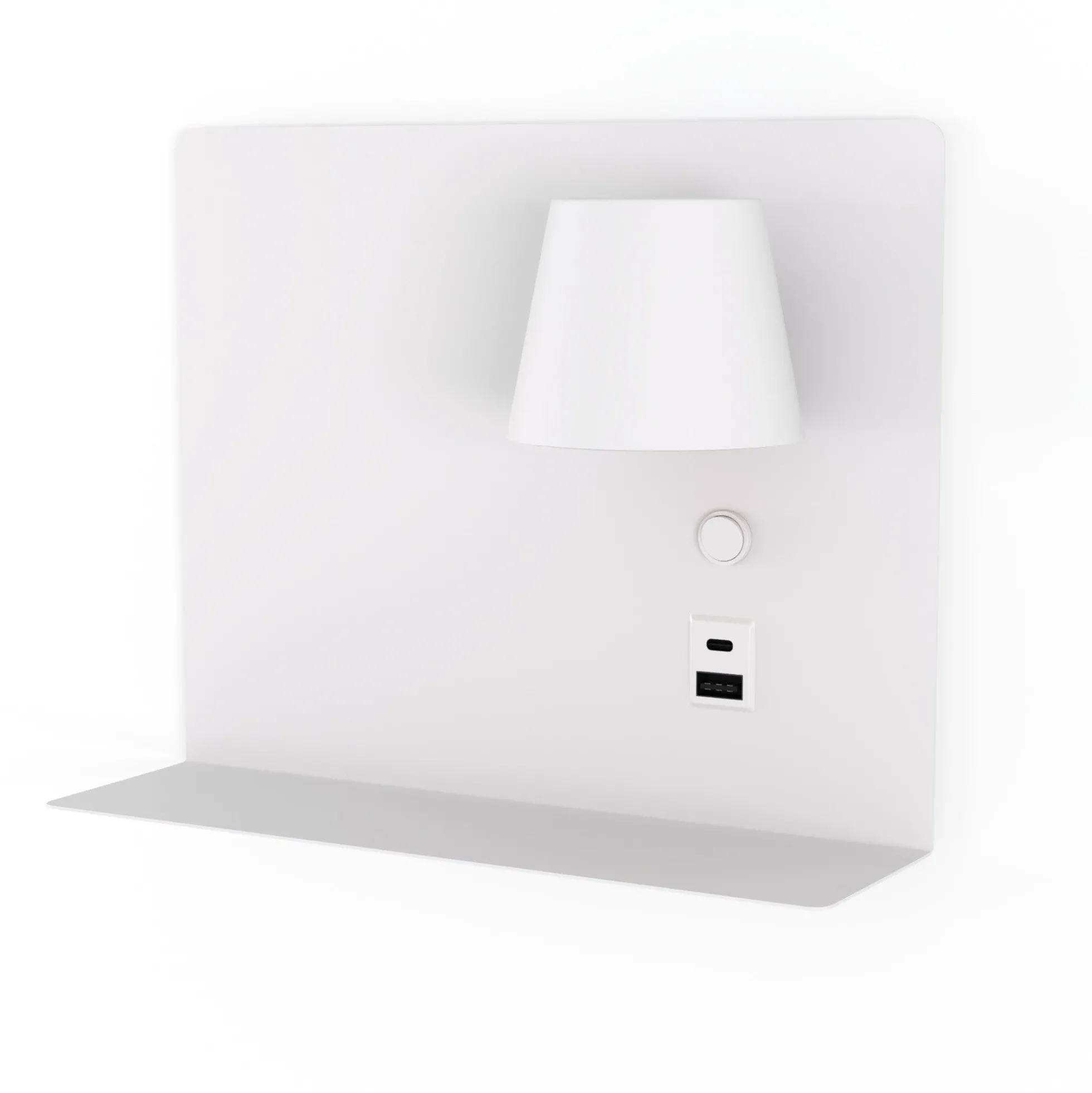 Aplique de pared para lectura con puerto USB y USBC "BASKOP" - 6W - Lado Derecho