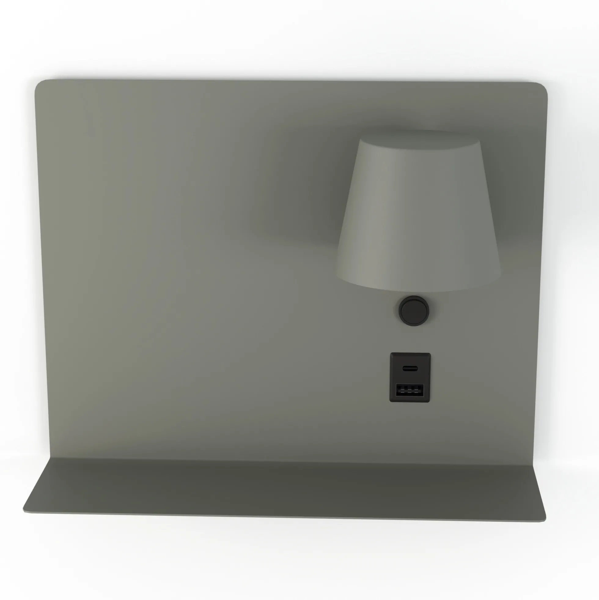 Aplique de pared para lectura con puerto USB y USBC "BASKOP" - 6W - Lado Derecho