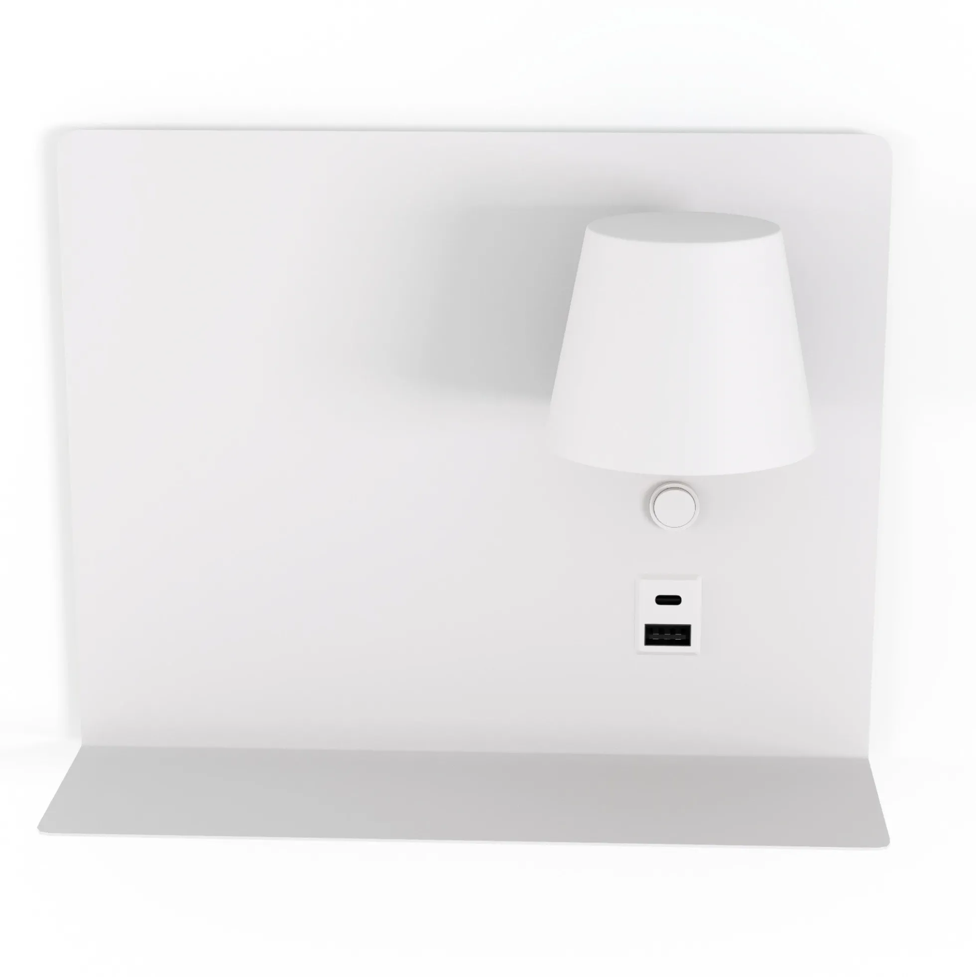 Aplique de pared para lectura con puerto USB y USBC "BASKOP" - 6W - Lado Derecho