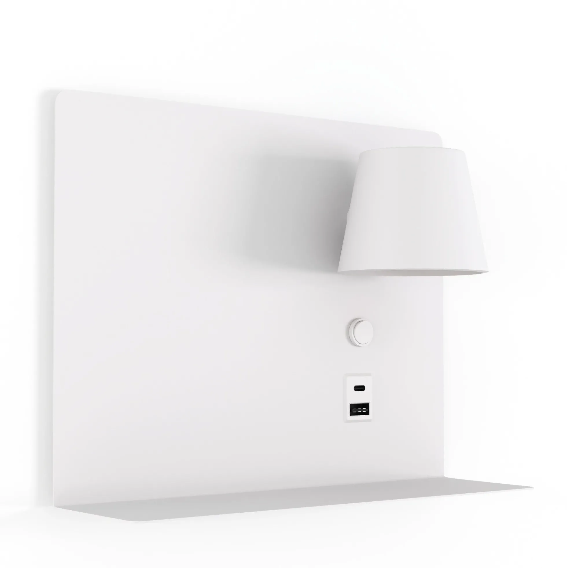 Aplique de pared para lectura con puerto USB y USBC "BASKOP" - 6W - Lado Derecho