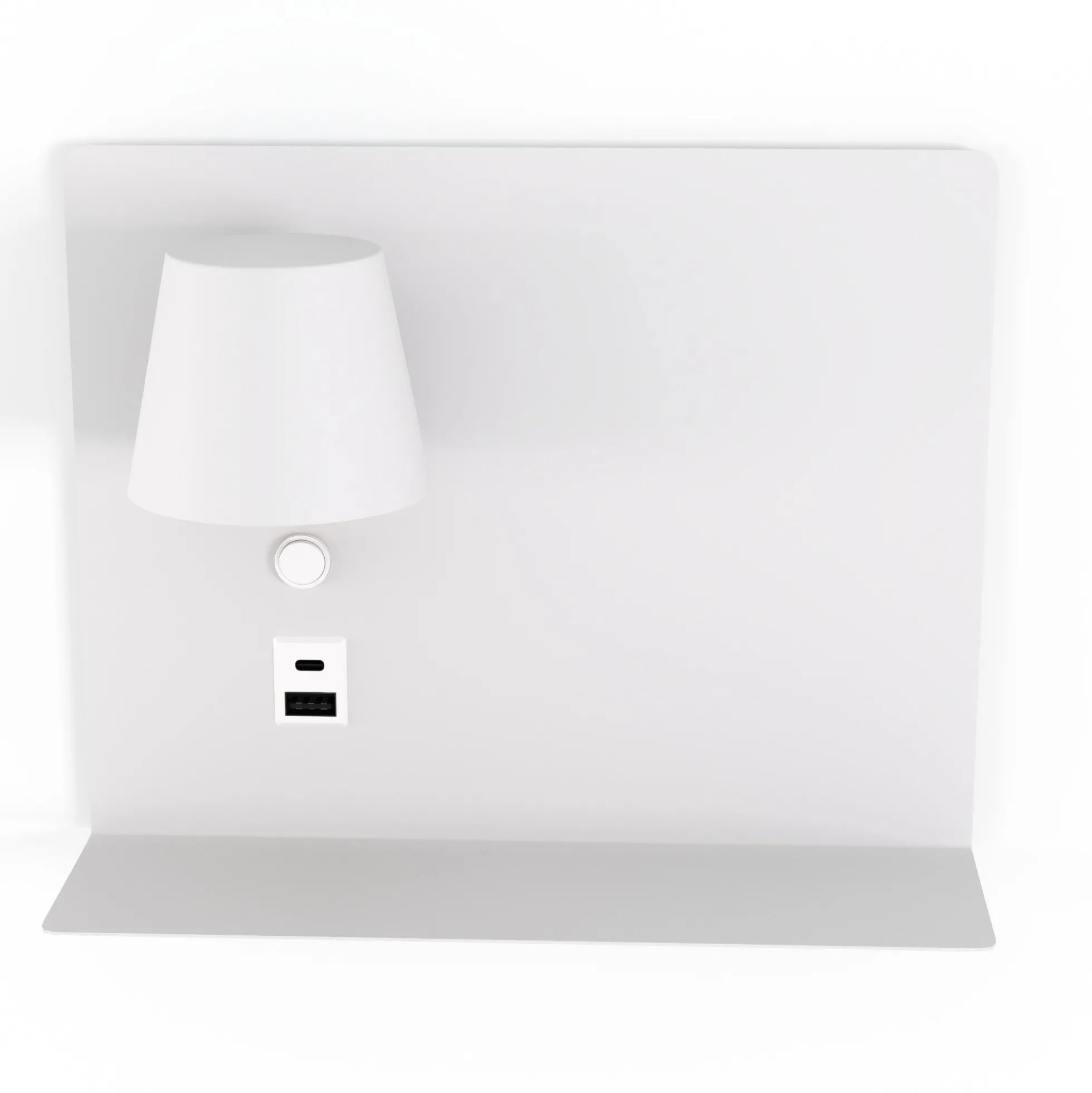 Aplique de pared para lectura con puerto USB y USBC "BASKOP" - 6W - Lado Izquierdo