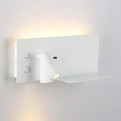 Aplique de pared para lectura con puerto USB
