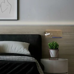Aplique de pared para lectura con puerto USB