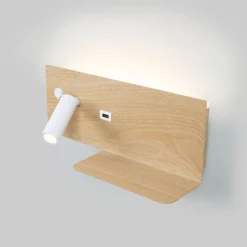 Aplique de pared para lectura con puerto USB